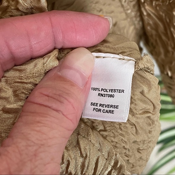 Cato Woman’s Plus Size 18/20W Button Up Gold Brocade Blazer 3/4 Sleeves EUC - Picture 11 of 12